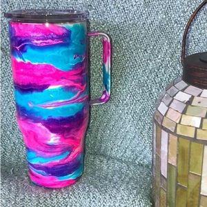 Alcohol ink resin tumbler
